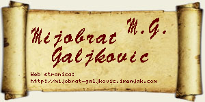 Mijobrat Galjković vizit kartica